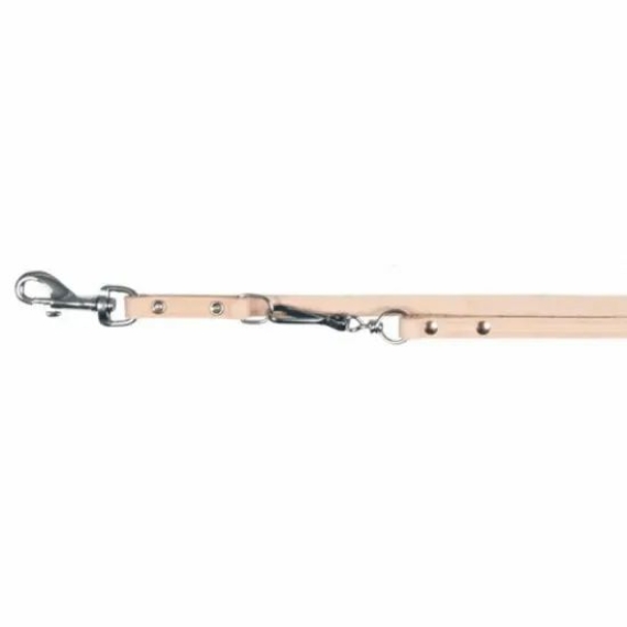 Trixie Póráz Basic Bőr Hosszabítható S-M 2m/13mm Bézs