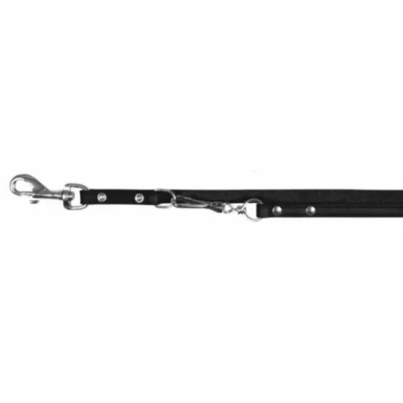Trixie Póráz Basic Bőr Hosszabítható Xs-S 2m/10mm Fekete