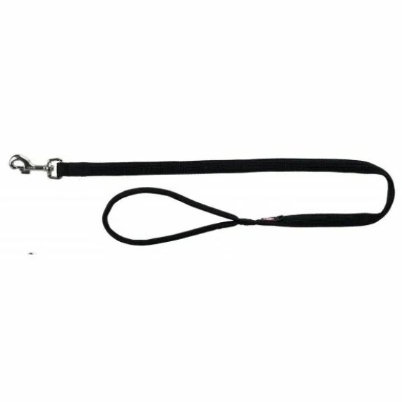 Trixie Póráz Comfort Soft XXS–S: 1.20 m/13 mm, Fekete