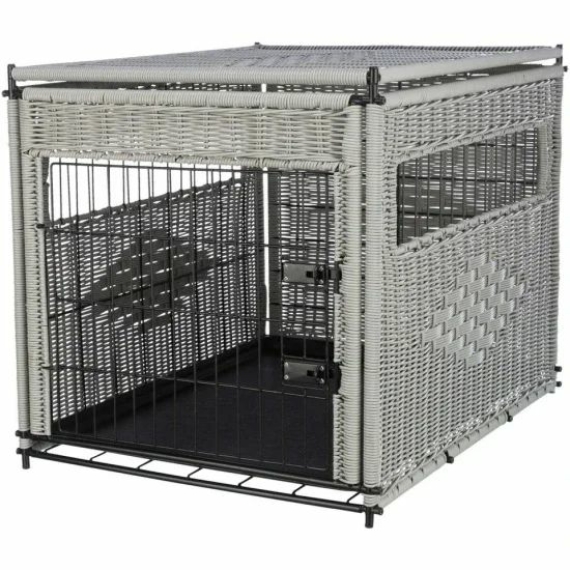 Trixie Kennel Beltéri, M: 58 × 60 × 77 cm, Világosszürke