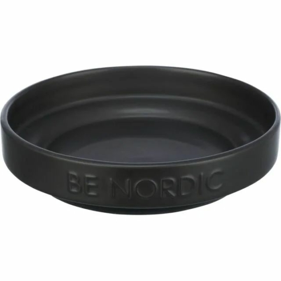 Trixie Tál Be Nordic kerámia/gumi, kör alakú 0,3l/16cm, fekete