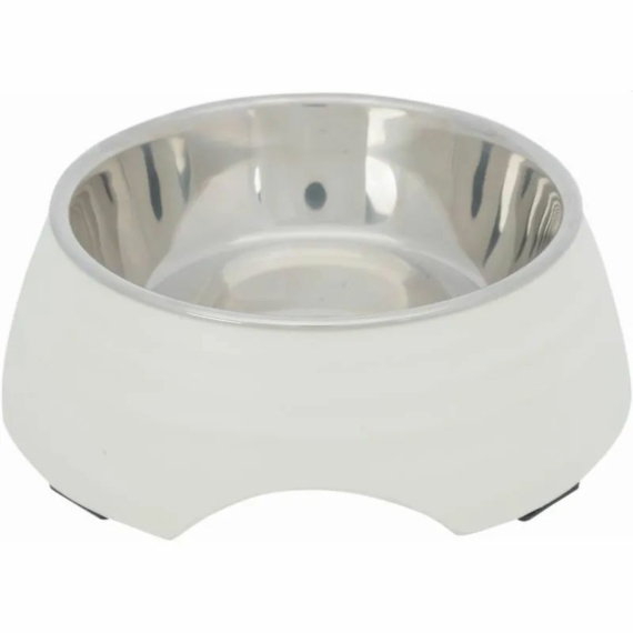 Trixie Tál Fém/Melamin Csúszásmentes  0.4L/17cm Fehér