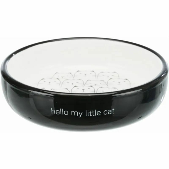 Trixie Tál kerámia cica mintás 0,3l/15cm fekete/fehér