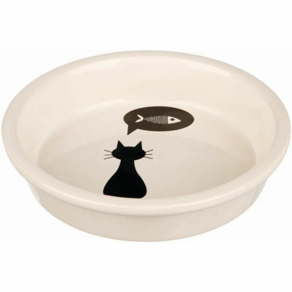 Trixie Tál Kerámia cica mintával 0.25L/13cm Fehér