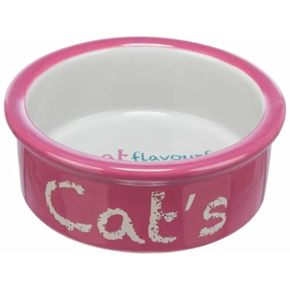 Trixie Tál Kerámia Macskának, 0.3 l/o 12 cm,  Magenta/Világosszürke