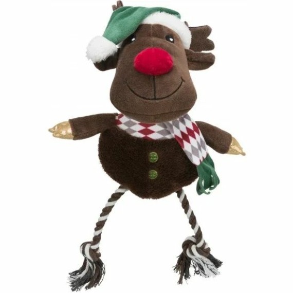 Trixie Xmas plüss rénszarvas kötélell 49cm – kutyajáték