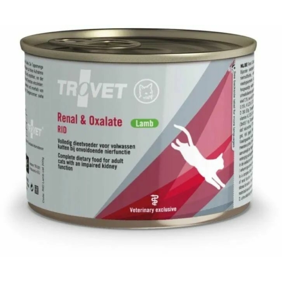 Trovet Renal Oxalate (RID) Cat 200 g Lamb konzerv – konzerves macskaeledel