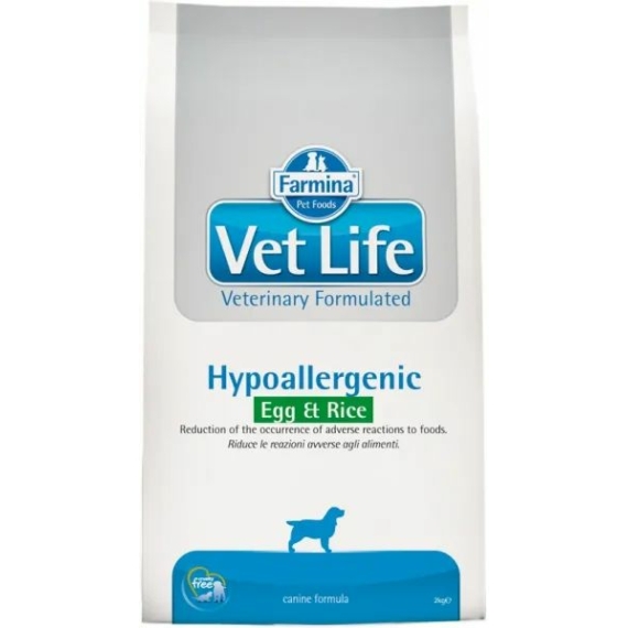 Vet Life Dog Hipo Egg & Rice 2 Kg – száraz kutyatáp
