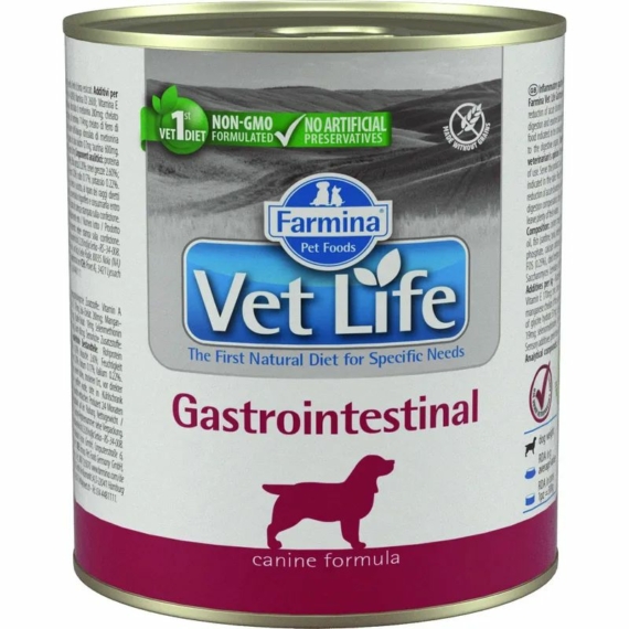 Vet Life Dog Konzerv Gastrointestinal 300g – konzerves kutyaeledel