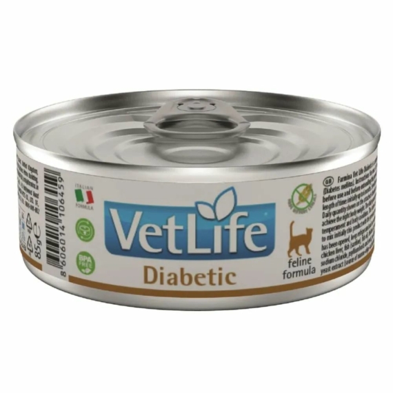 Vet Life Natural Diet Cat Diabetic 85g – konzerves macskaeledel