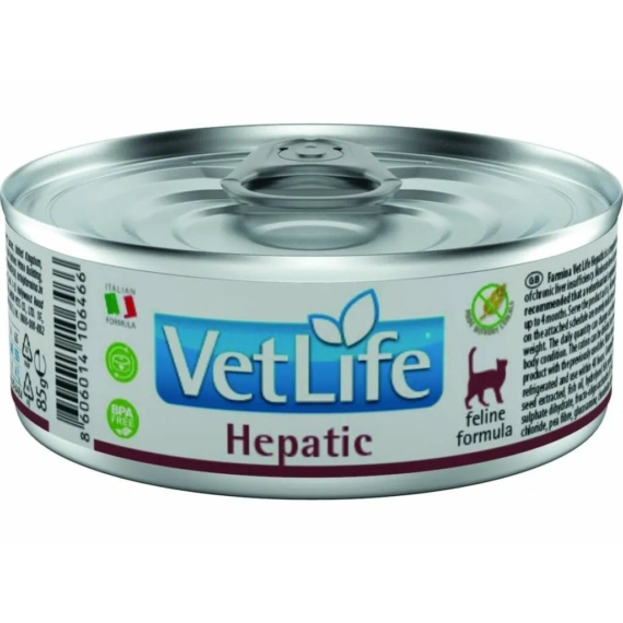 Vet Life Natural Diet Cat Hepatic 85g – konzerves macskaeledel