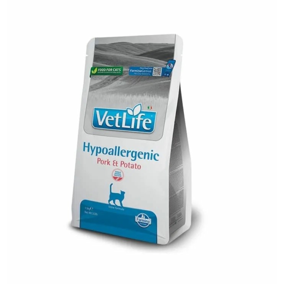 Vet Life Natural Diet Cat Hypoallergenic Pork&Potato 400g – száraz macskatáp