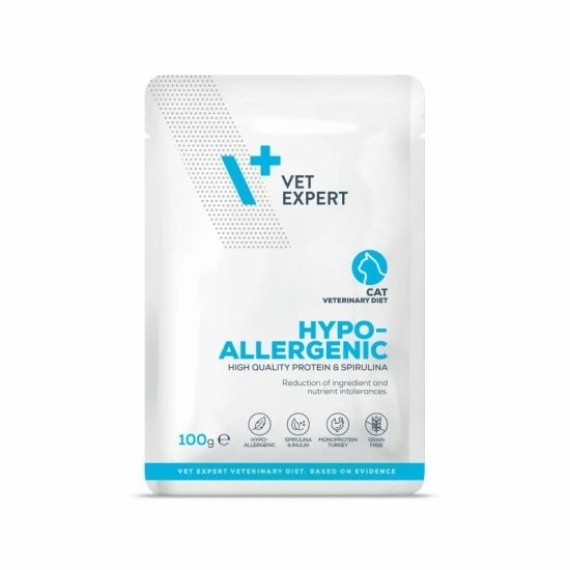 VetExpert Veterinary Diet Hypoallergenic tasak macskáknak 100 g