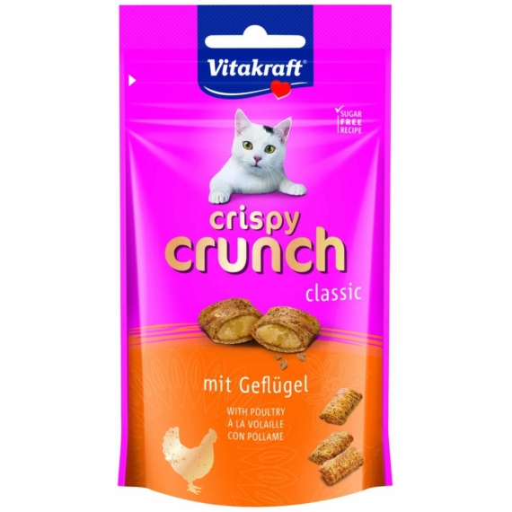 Vitakraft Crispy Crunch Macska Jutalomfalat Szárnyas Hússal 60g – jutalomfalat kutyáknak
