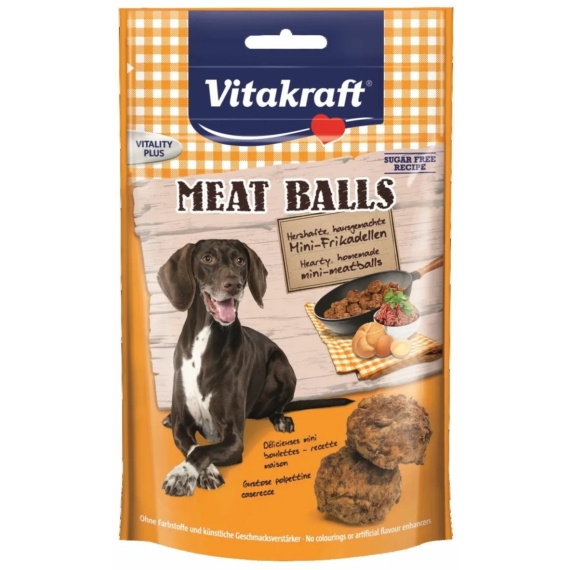 Vitakraft Meat Balls Kutya Jutalomfalat Húsgolyók 80g – jutalomfalat kutyáknak