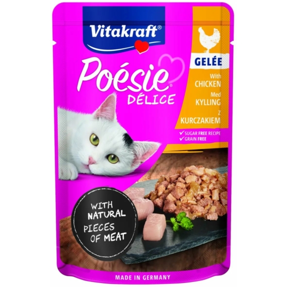 Vitakraft Poésie Délice Macska Alutasak Pulykahús Zselében 85g – konzerves macskaeledel