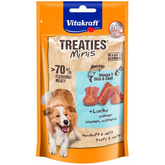 Vitakraft Treaties Minis Kutya Jutalomfalat Lazac & Omega-3 48g – jutalomfalat kutyáknak