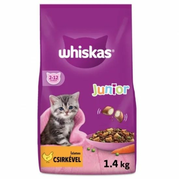 Whiskas Junior macskaeledel csirkével 1,4kg – száraz macskatáp
