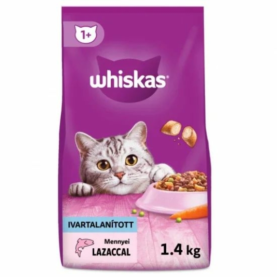 Whiskas Száraz Steril Lazac 1,4kg – száraz macskatáp