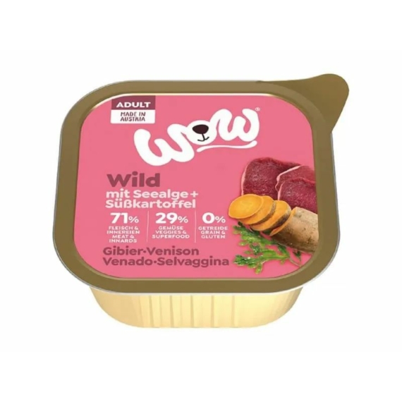 WOW Dog Alutálka Adult Vad 150g – konzerves kutyaeledel
