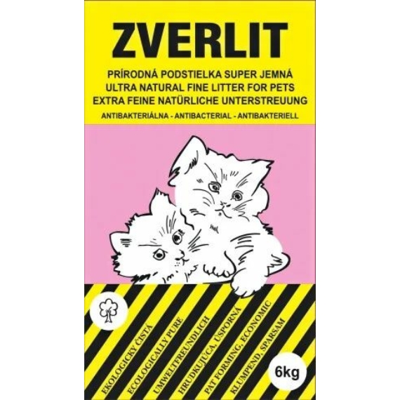 Zverlit macskaalom bentonit 0-1mm rózsaszín 6kg – macskaalom