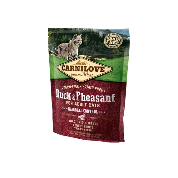 Carnilove Cat Adult Duck & Pheasant Hairball Control-  Kacsa és Fácán Hússal 400g