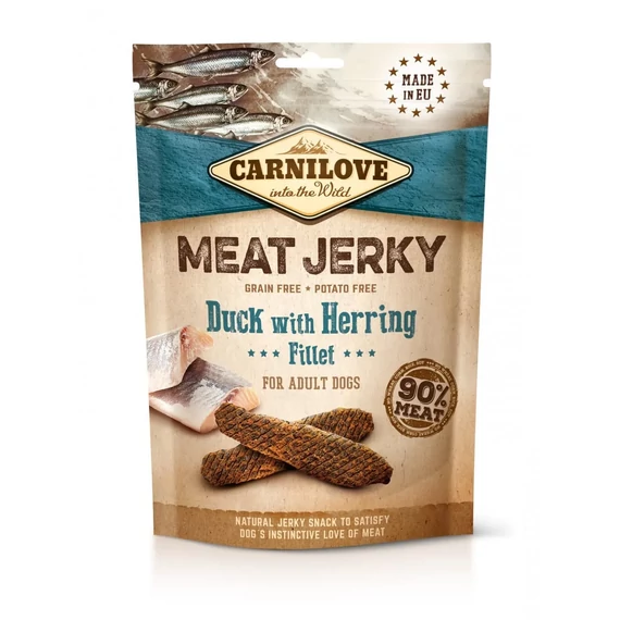 Carnilove Jerky Snack Duck with Herring Fillet – kacsa hering filével 100g