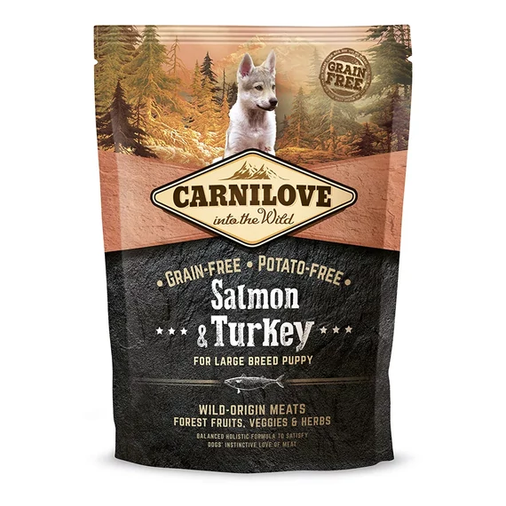 CarniLove Puppy Large Salmon & Turkey- Lazac-Pulyka Hússal 1,5kg