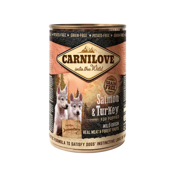 CarniLove Puppy Salmon & Turkey Can-  Lazac és Pulyka Hússal Konzerv 400g