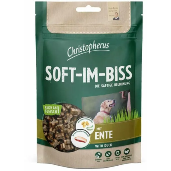 Christopherus Dog Jutalomfalat Grain Free Soft-Im-Biss Kacsa 125g