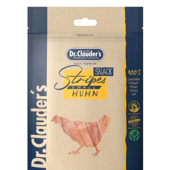 Dr.Clauders Dog Jutalomfalat Stripes Small Csirkehús csíkok 80g