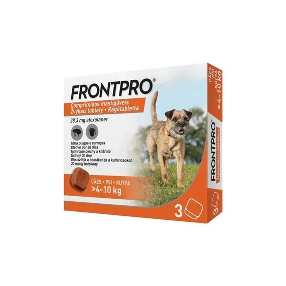 Frontpro 28 mg rágótabletta 4-10 kg 3X