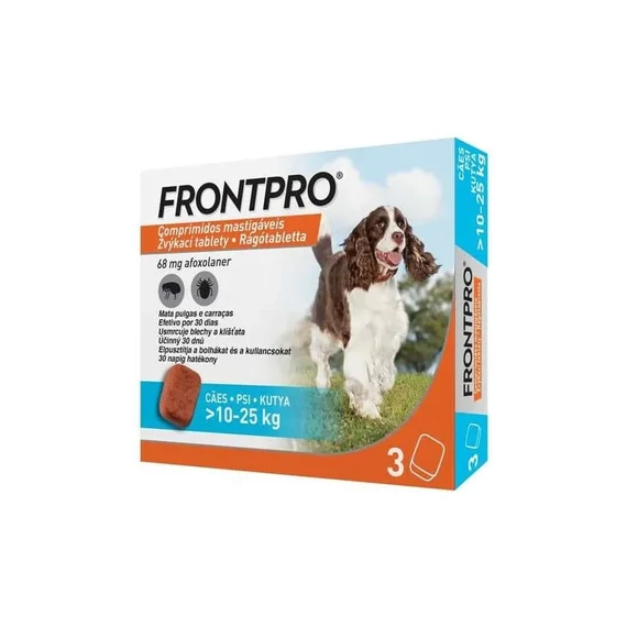 Frontpro 68 mg rágótabletta 10-25 kg 3X