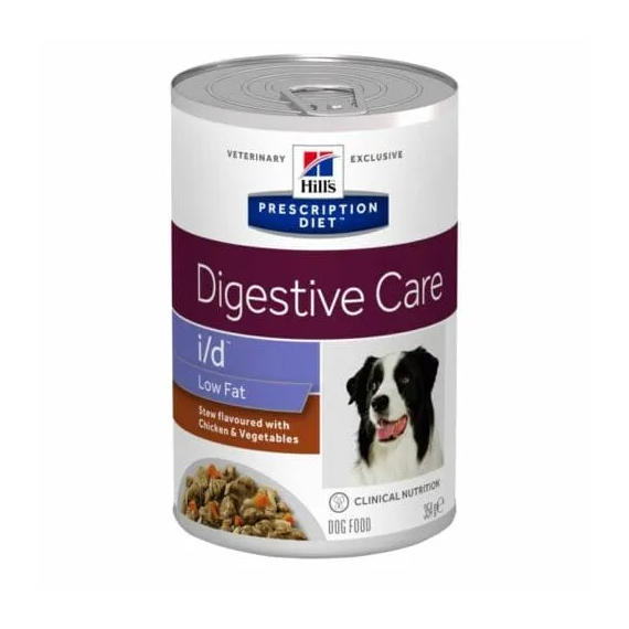 Hills Prescription Diet  Canine I/D Low Fat 354 g - zsírszegény diétára jól reagáló  GI rendellen