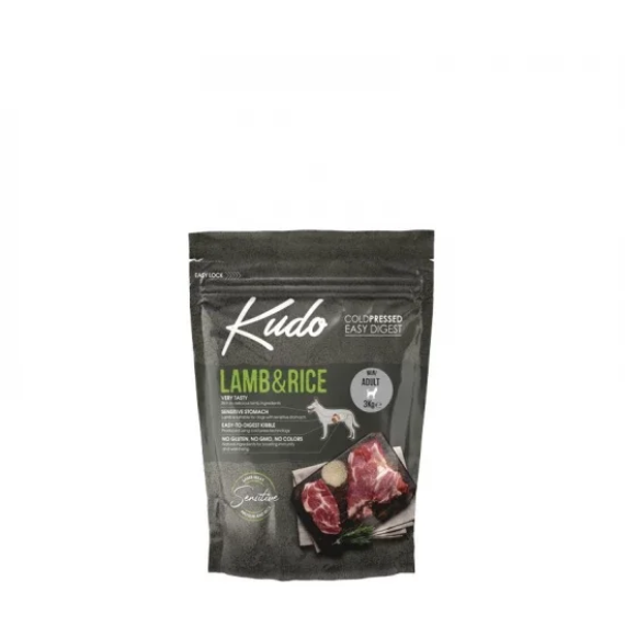 Kudo Low Grain Adult Lamb/Rice Mini száraz kutyatáp bárány, rizs 3kg