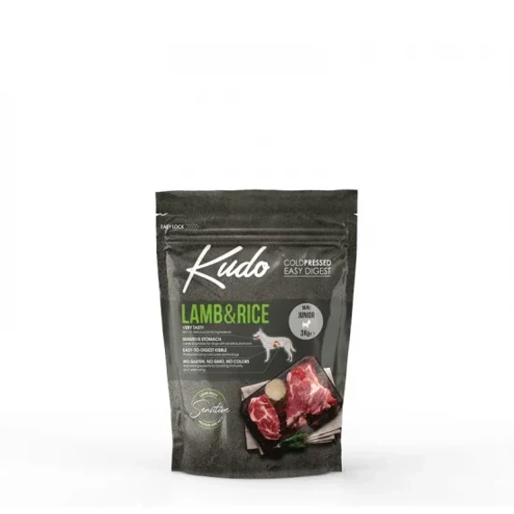 Kudo Low Grain Junior Lamb/Rice Mini száraz kutyatáp bárány, rizs 3kg