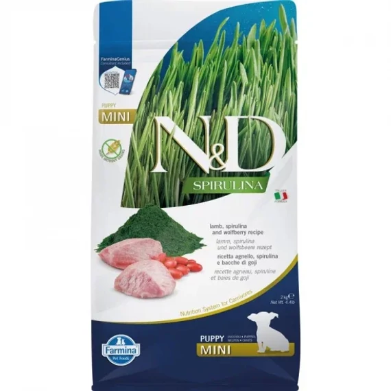 N&D Spirulina Dog bárány puppy mini 2kg