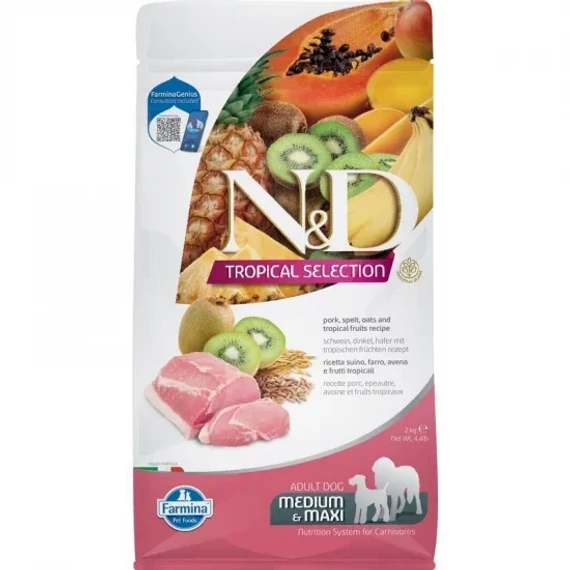 N&D Tropical Selection Dog Pork Adult medium & maxi 2kg