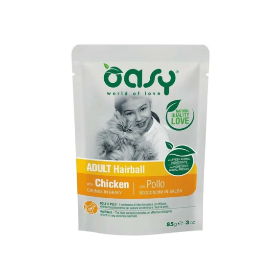 Oasy Cat Alutasakos Chunks in Gravy Adult Hairball 85g