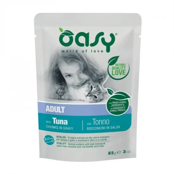 Oasy Cat Alutasakos Chunks in Gravy Adult Tuna 85g