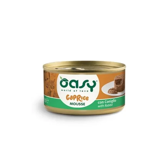 Oasy Cat Konzerv Caprice Mousse Rabbit - nyúlhússal 85g