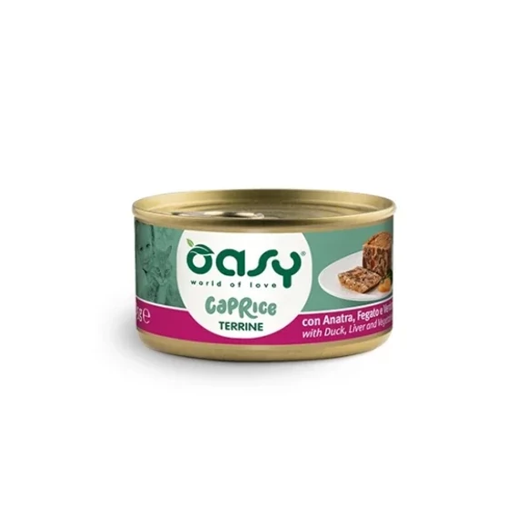 Oasy Cat Konzerv Caprice Terrine Duck-Vegetables- kacsahús zöldség 85g