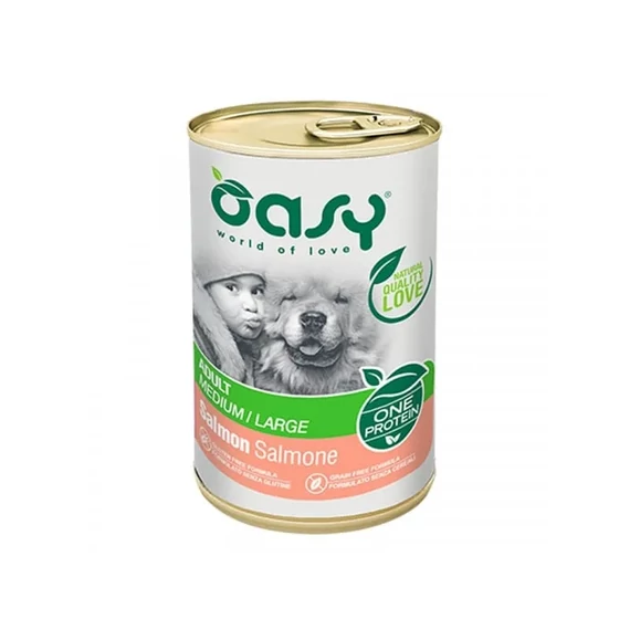 Oasy Dog Konzerv OP Adult Medium/Large Salmon 400g