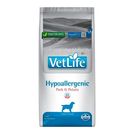 Vet Life Natural Diet Dog Hypoallergenic Pork&Potato 12kg