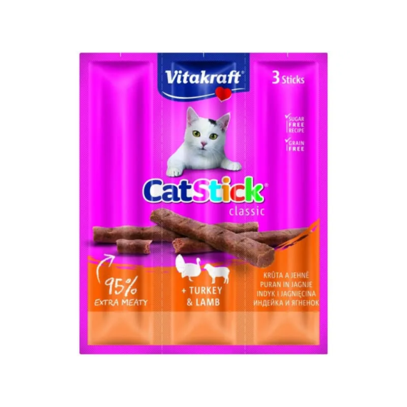 Vitakraft Cat Stick Jutalomfalat Mini Pulyka & Bárány 3x6g