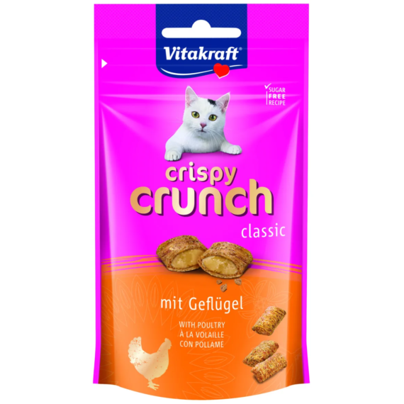 Vitakraft Crispy Crunch Macska Jutalomfalat Szárnyas Hússal 60g