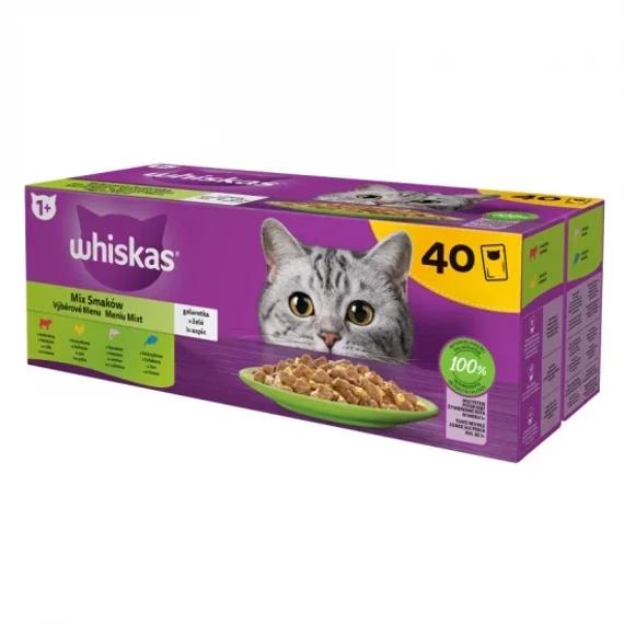 WHISKAS alutas 40-pack halas-húsos válogatás 40*85g