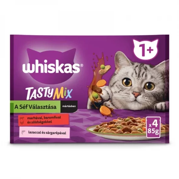 Whiskas alutasak 4-pack Tasty Mix Chef´s choice mártásban 4x85g