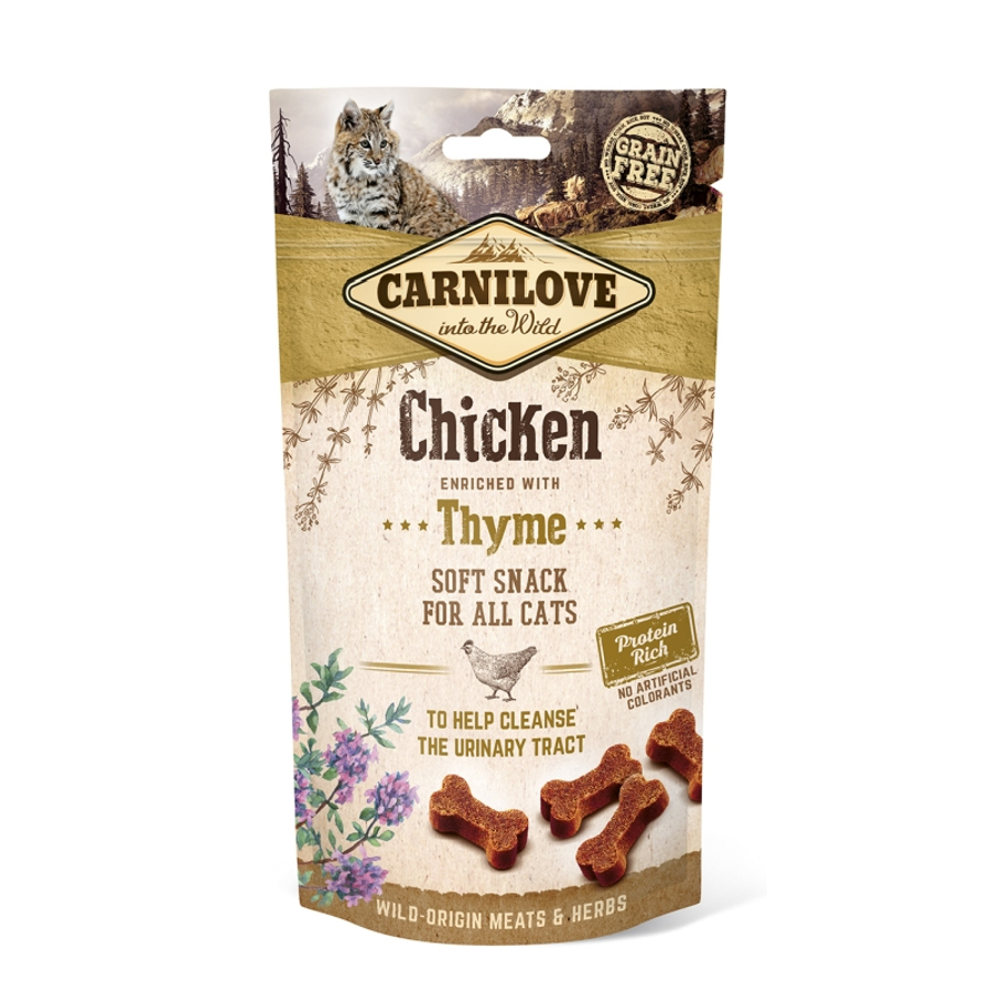 Carnilove Cat Semi Moist Snack Chicken Enriched & Thyme-  Csirke Hússal és Kakukkfűvel 50g