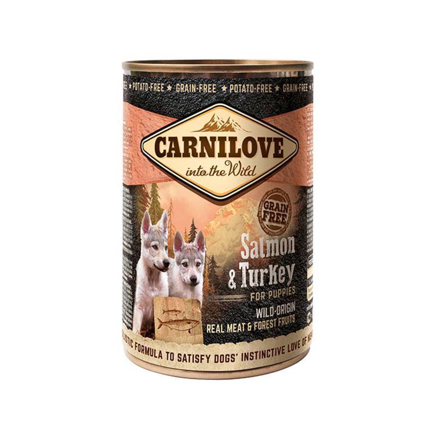 CarniLove Puppy Salmon & Turkey Can-  Lazac és Pulyka Hússal Konzerv 400g